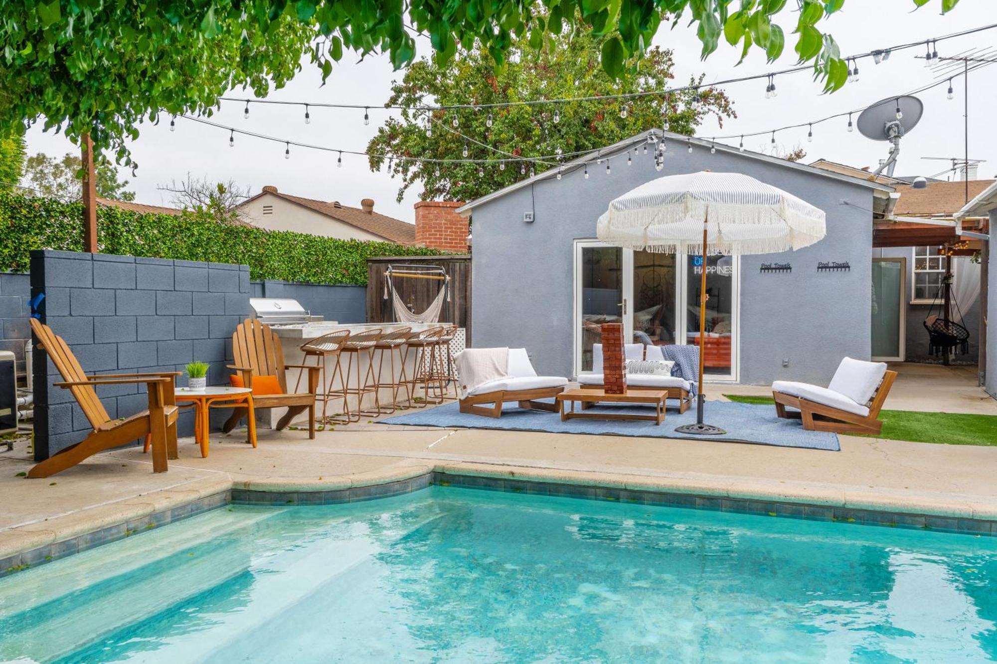 Angel&Rose Universal Hollywood Heated Pool House King Bed Los Angeles Exterior photo